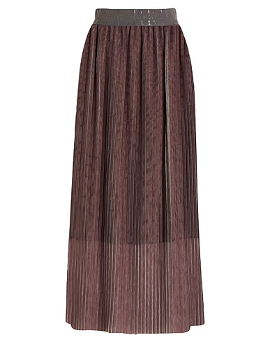 PESERICO Long skirt Brown 100% Polyester