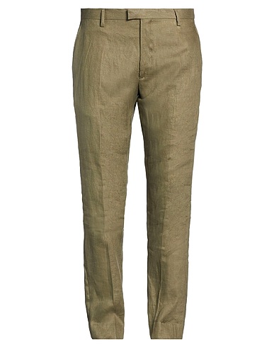 LIU •JO MAN Casual trouser Military green 100% Linen