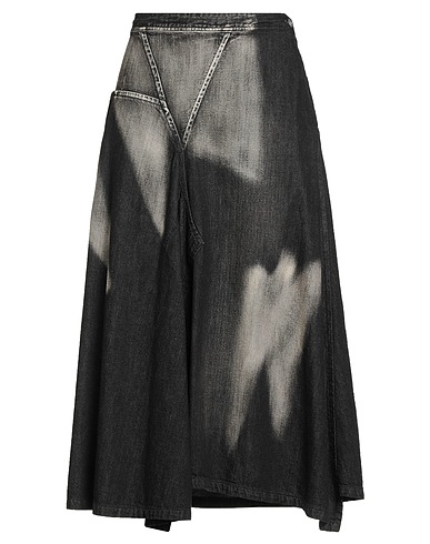 Y'S YOHJI YAMAMOTO Denim skirt Black 100% Cotton