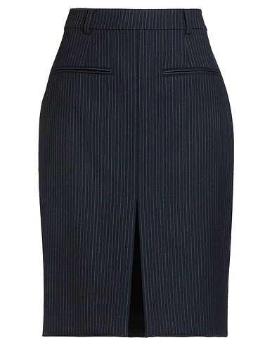 ANINE BING Midi skirt Navy blue 96% Wool, 4% Elastane