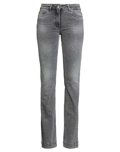 SIMONA CORSELLINI Γραμμή Boot cut Γκρι 98% Βαμβάκι, 2% Ελαστάνη