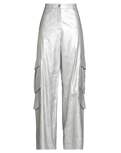 ALICE MILLER Casual pants Silver 60% Polyurethane, 40% Viscose