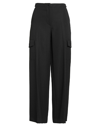 SANDRO Casual trouser Black 55% Polyester, 45% Virgin Wool