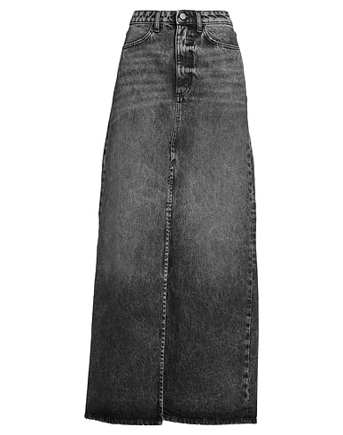 ICON DENIM Denim skirt Black 100% Cotton