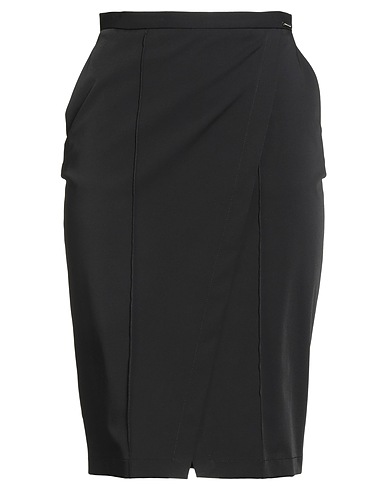 ELISABETTA FRANCHI Midi-Rock Schwarz 93% Polyester, 7% Elastan