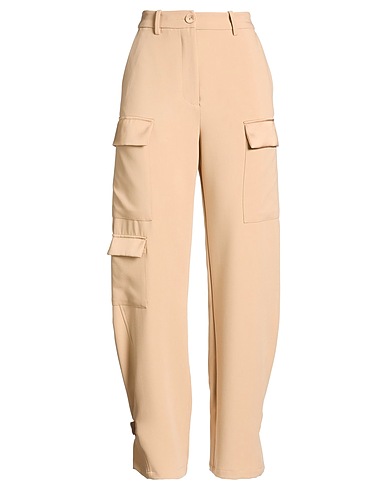 FRACOMINA Casual pants Sand 77% Polyester, 16% Viscose, 7% Elastane