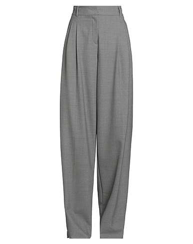MAX MARA STUDIO Casual trouser Grey 97% Virgin Wool, 3% Elastane