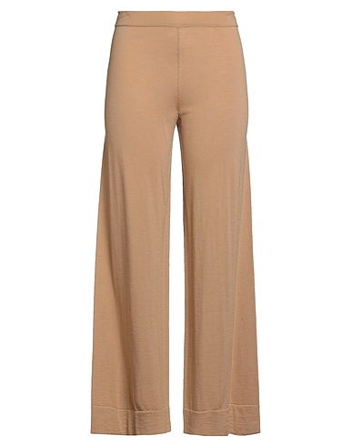 LIVIANA CONTI Casual trouser Camel 100% Virgin Wool