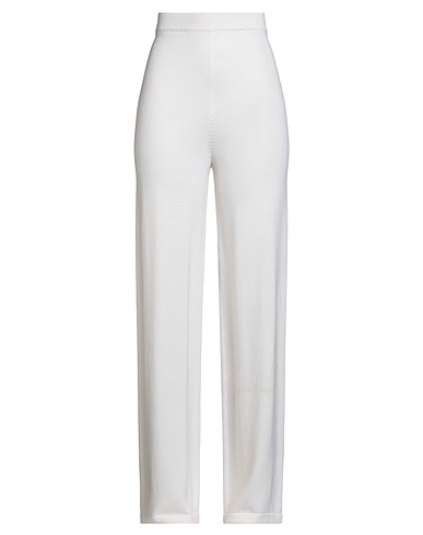 MAX MARA Casual trouser LEISURE Ivory 100% Virgin Wool