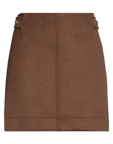 SANDRO Mini skirt Chocolate brown 100% Wool