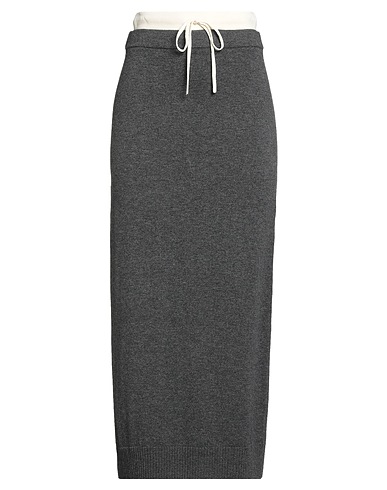SANDRO Maxi Skirts ANTRACITE 92% Wool, 8% Cashmere