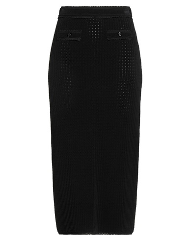 SANDRO Midi skirt Black 46% Cotton, 39% Viscose, 15% Polyester