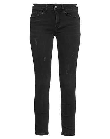 LIU •JO Denim pants BETTER DENIM Black 98% Cotton, 2% Elastane