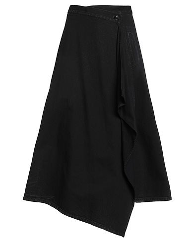 Y'S YOHJI YAMAMOTO Denim skirt Black 100% Cotton