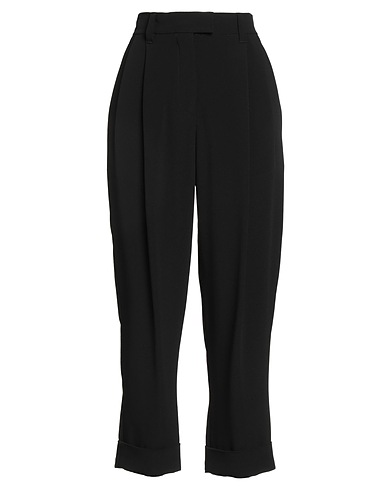 BRUNELLO CUCINELLI 캐주얼 바지 블랙 52% 아세테이트, 48% 실크