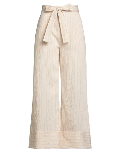 ALESSIA SANTI Casual trouser Cream 74% Viscose, 22% Polyamide, 4% Polyester