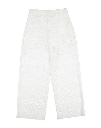 ELISABETTA FRANCHI 캐주얼 바지 LA MIA BAMBINA 화이트 100% 폴리에스테르