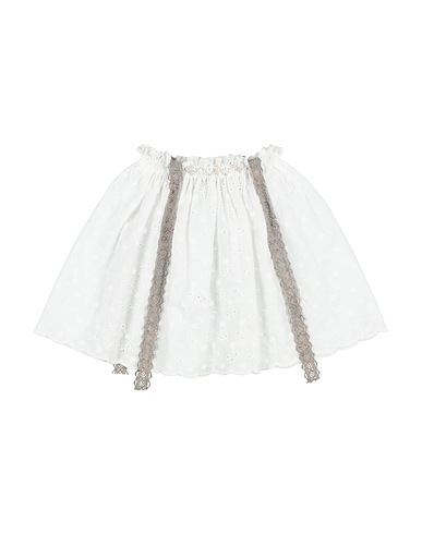 LA STUPENDERIA Φούστα Λευκό 100% Βαμβάκι
