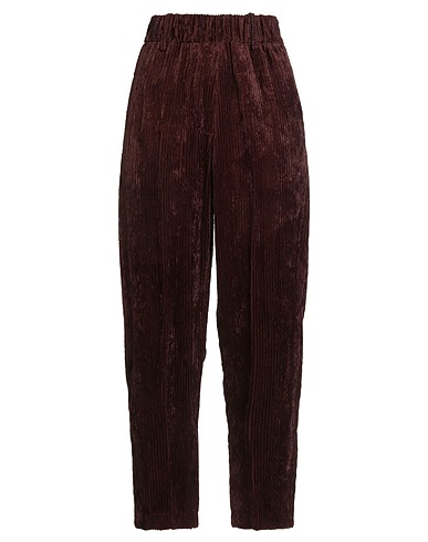 ALYSI Casual pants CRÈME Chocolate brown 100% Viscose
