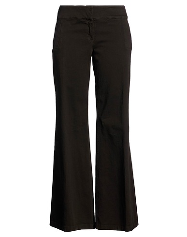 COMPAGNIA ITALIANA Casual pants Dark brown 99% Cotton, 1% Elastane