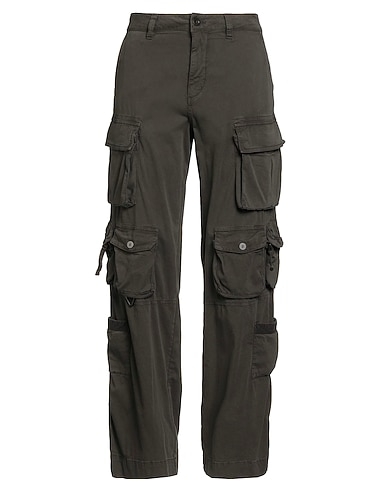 MASON'S Casual pants Dark green 57% Cotton, 40% Viscose, 3% Elastane