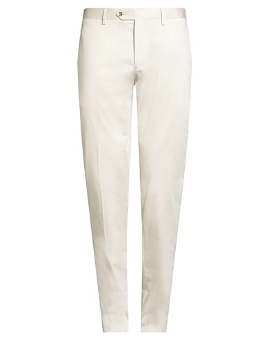 LARDINI Casual pants Ivory 97% Cotton, 3% Elastane