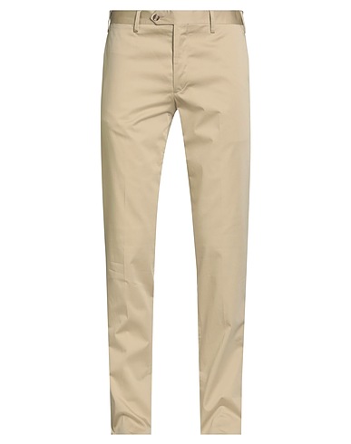 LARDINI Casual pants Beige 97% Cotton, 3% Elastane