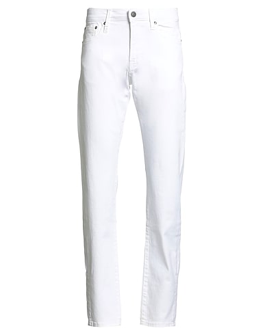 JACK & JONES Denim pants White 97% Cotton, 3% Elastane