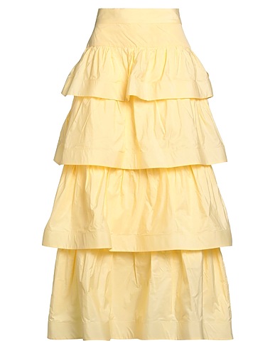 NENETTE Long skirt Pastel yellow 100% Polyester