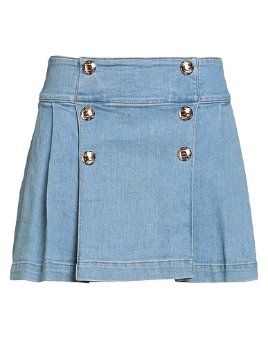 GAëLLE Paris Denim skirt Blue 98% Cotton, 2% Elastane