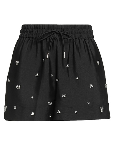 SANDRO Shorts & Bermuda Black 85% Polyester, 15% Silk
