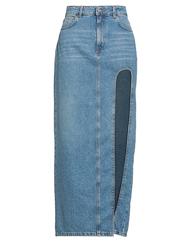 VICOLO Denim skirt DENIM COUTURE Blue 100% Cotton