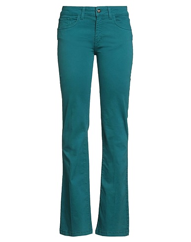 FRACOMINA Casual trouser Deep teal 98% Cotton, 2% Elastane