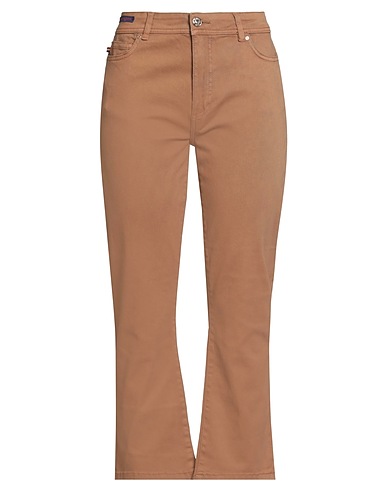 CONTE OF FLORENCE Casual trouser Camel 98% Paper, 2% Elastane