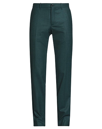 INCOTEX Casual trouser Dark green 99% Virgin Wool, 1% Elastane