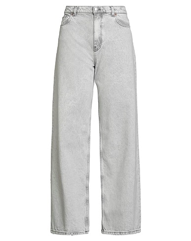 VICOLO Denim pants Light grey 100% Cotton