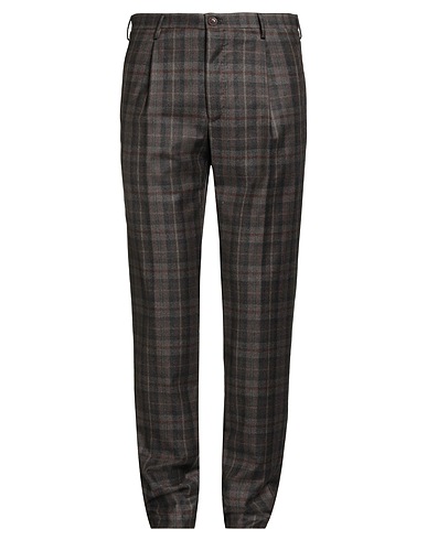 INCOTEX Casual trouser Dark brown 100% Virgin Wool