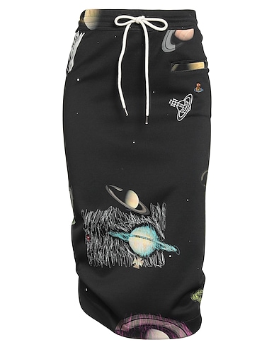 VIVIENNE WESTWOOD Gonna midi Nero 55% Poliammide, 45% Cotone
