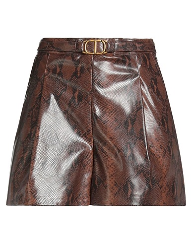 TWINSET BOTTOMWEAR Brown 100% Polyester