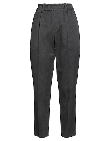 BRUNELLO CUCINELLI Casual trouser Charcoal 97% Cotton, 3% Elastane, Ecobrass