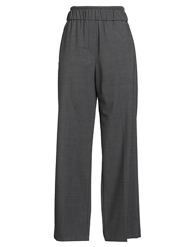 BRUNELLO CUCINELLI Casual trouser Grey 75% Virgin Wool, 23% Polyamide, 2% Elastane, Ecobrass, Cotton