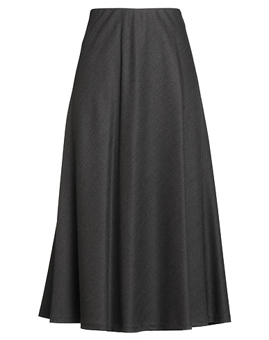 BRUNELLO CUCINELLI Midi skirt Charcoal 95% Virgin Wool, 5% Elastane