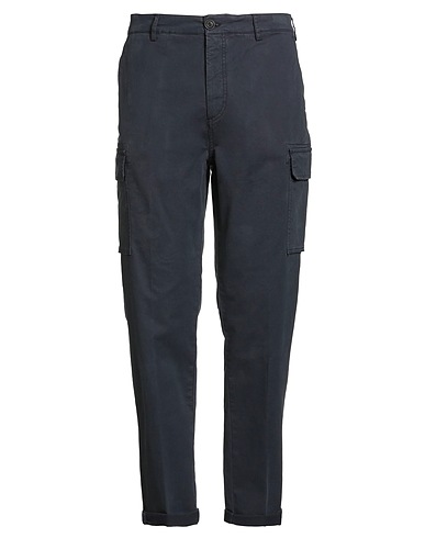 CLARK Casual pants Midnight blue 97% Cotton, 3% Elastane