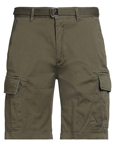 LAUNDRY & JOY Shorts & Bermuda Military green 97% Cotton, 3% Elastane