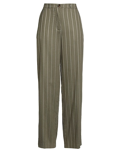 LA SEMAINE Paris Повседневные брюки Зелёный милитари 61% Вискоза, 23% Полиэстер, 15% Натуральная шерсть, 1% Эластан