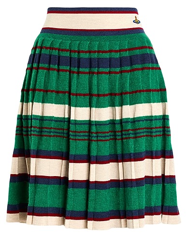 VIVIENNE WESTWOOD Mini skirt Green 67% Virgin Wool, 12% Alpaca wool, 12% Mohair wool, 9% Polyamide