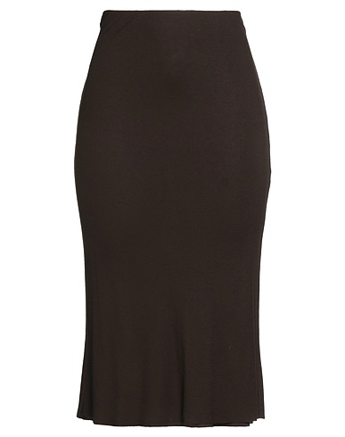 KHAITE Midi skirt Dark brown 100% Viscose