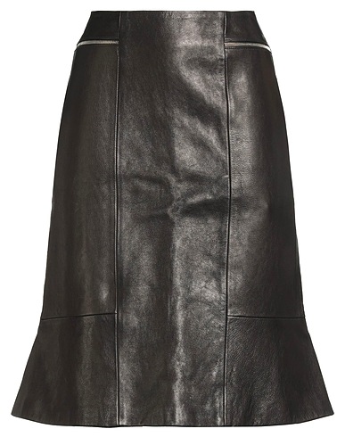 KHAITE Midi skirt Black 100% Lambskin