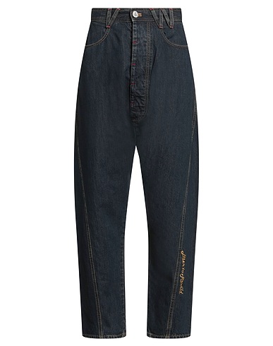 VIVIENNE WESTWOOD Denim pants Blue 52% Cotton, 29% Lyocell, 19% Linen