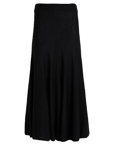 KHAITE Midi skirt Black 99% Wool, 1% Polyamide